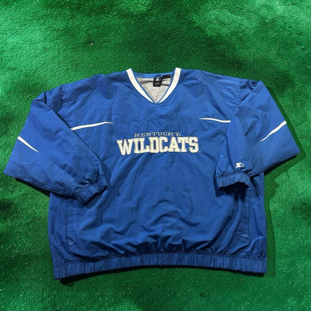 Vintage Starter Kentucky Wildcats Windbreaker Pullover Jacket 2XL Blue